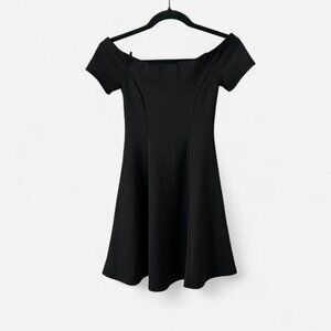 Forever 21 Black Off Shoulder Mini Dress Small
